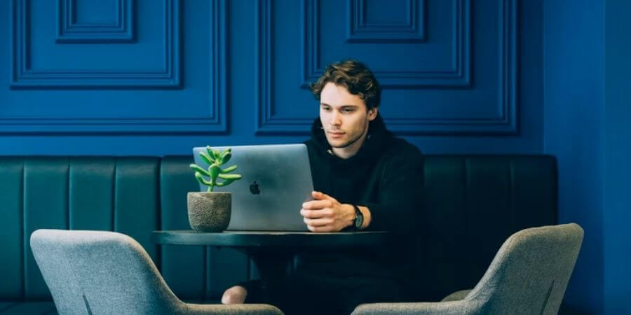 Man on Video Call