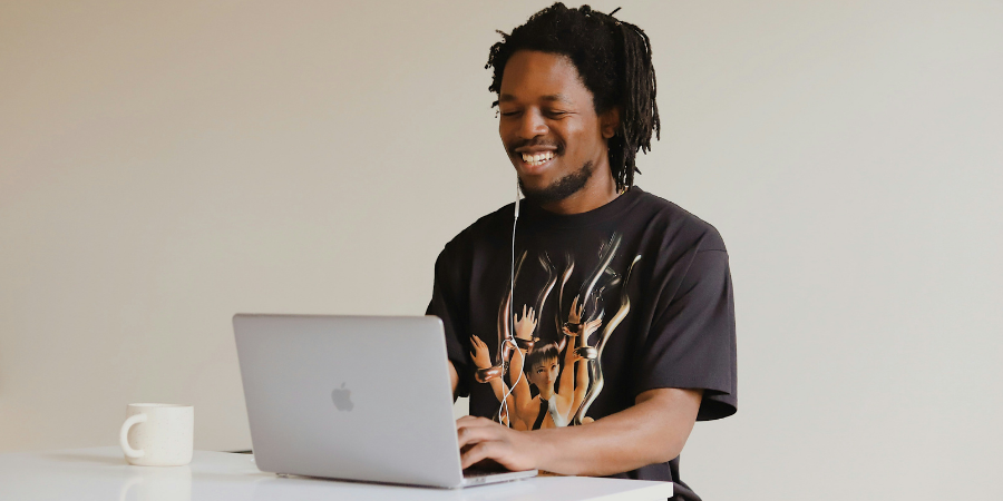 Graduate on Laptop